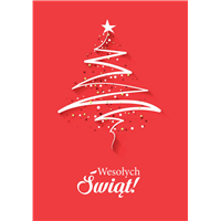 Foldable Holiday Cards - Merry Christmas (Polish)