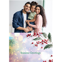 Foldable Holiday Cards - Seasons Greetings Berries