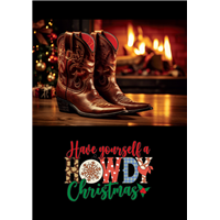 Foldable Holiday Cards - Howdy Boots