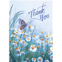 Foldable Thank You Cards - Flowers and Butterfly