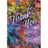 Foldable Thank You Cards - Paint Splatter