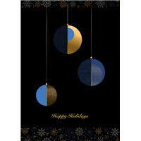 Foldable Holiday Cards - Ornamental Balls