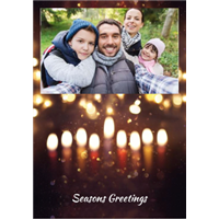 Foldable Holiday Cards - Hanukkkah Candles