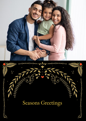 Foldable Holiday Cards - Leafy Seasons Greetings