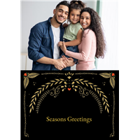 Foldable Holiday Cards - Leafy Seasons Greetings