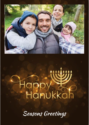 Foldable Holiday Cards - Hanukkkah Menorah