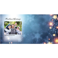Flat Holiday Cards - Twinkle Stars - Photo Left