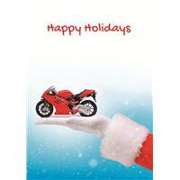 Foldable Motorcycle Cards - Happy Holidays
