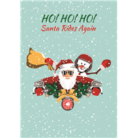 Foldable Motorcycle Cards - Santa Rides Again