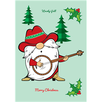 Foldable Holiday Cards - Banjo Player