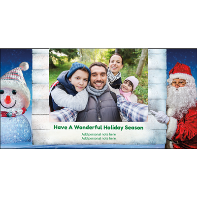 Flat Holiday Cards - Santa - Photo Center
