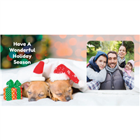 Flat Holiday Cards - Puppies - Photo Right