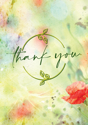Foldable Thank You Cards - Floral 2