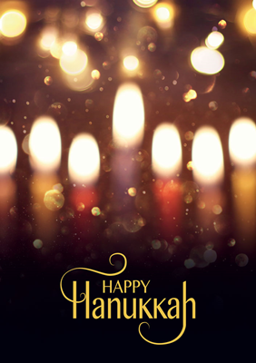 Foldable Hanukkah Cards - Menorah Candles