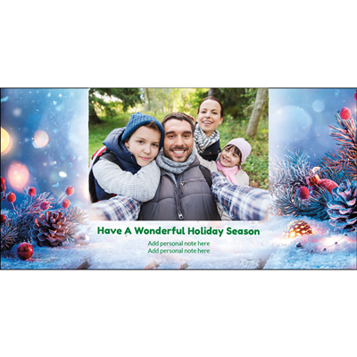 Flat Holiday Cards - Winter - Photo Center