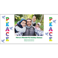 Flat Holiday Cards - Peace - Photo Center